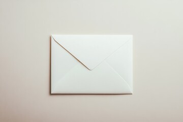 Aufkleber - A classic white envelope placed on a neutral smooth background, embodying the essence of communication, simplicity, and timeless design in modern correspondence.