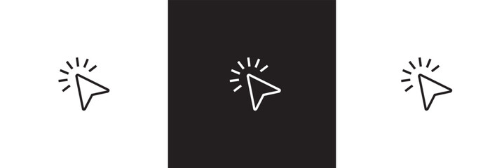 Leinwandbilder - Mouse cursor click  icon isolated on white and black background . vector illustration. EPS 10