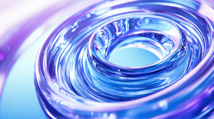 Poster - Abstract three dimensional curved glass shapes