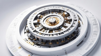 Poster - White generic high tech mechanical device