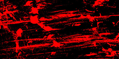 Wall Mural - decorative red panoramic texture of a concrete wall with cracks and scratches background. red grunge