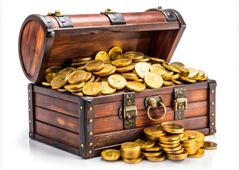 treasure chest with gold coins