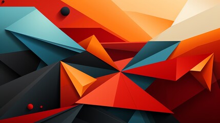 Poster - Abstract background with vibrant colors and geometric shapes.