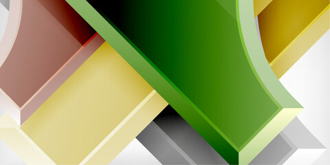 Poster - Geometric design abstract background - circles and triangles
