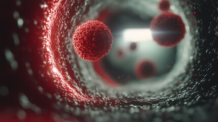 Poster - Cells in Bloodstream Within a Biological Environment