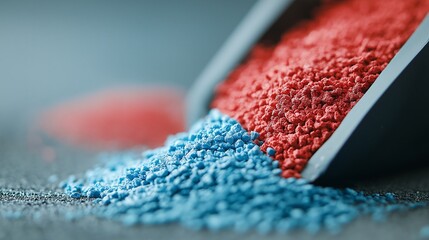 Poster - Vibrant Colored Sand Grains in Macro Detail