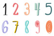 © Rawpixel.com - Png numerical hand drawn doodle font typography set
