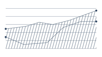 Poster - Growth graph blue infographic png