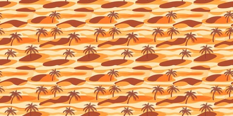 Bright beach-themed seamless pattern with playful, tropical motifs. seamless background pattern