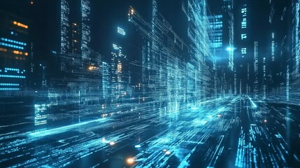 Poster - Cloud computing transfer big data on internet background