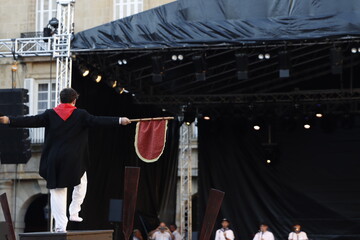 Wall Mural - Basque folk dance exhibition