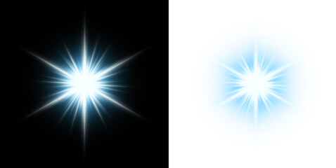 Wall Mural - light blue shine for christmas tree light illustration