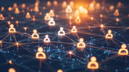 Poster - Concept of Network, internet communication.