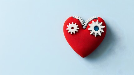 Aufkleber - Heart Shaped Mechanical Design Symbolizing Empathetic Approach to Problem Solving and Innovative