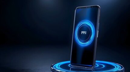 Poster - Sleek smartphone concept featuring a modern flat design, showcasing vibrant interface elements and intuitive user experience.
