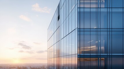 Poster - Mockup Of Customized Vertical Banner On Modern Building