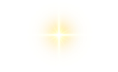 Wall Mural - png yellow light effect reflections, neon illumination in yellow colors. bright light lens. png spot