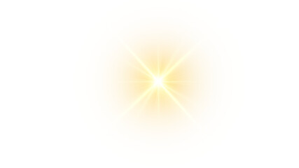 Wall Mural - png yellow light effect reflections, neon illumination in yellow colors. bright light lens. png spot