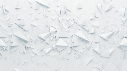 Poster - A dynamic arrangement of white geometric shapes creates a striking abstract texture.