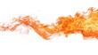 © paper later - Abstract Swirling Orange Fire Flames on White Background