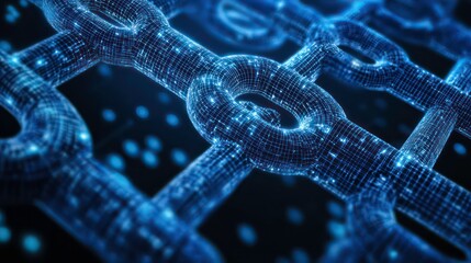 Poster - Set of Blockchain technologies. Website template for generative AI. Blockchain technology set of technologies.