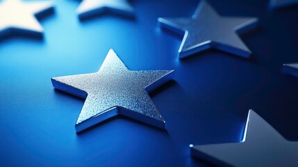 Aufkleber - Close-up of shiny stars on a textured surface, creating a dreamy atmosphere.