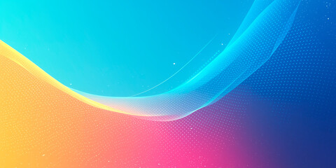 Wall Mural - Abstract soft technology art Futuristic background energy wave shape lines. Place for text graphics concept design. Template poster invitation flyer banner header. Horizontal. Generative Ai content