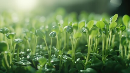 Aufkleber - Fresh green sprouts of grass in a close-up shot, ideal for nature or environmental themed designs