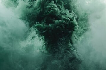 Poster - A large cloud of smoke rises into the air, possibly from a fire or industrial source