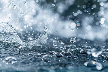Poster - A detailed view of a wave in the ocean or sea