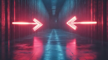 Aufkleber - This visual effect is created by two arrows pointing towards each other -
