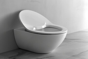 Aufkleber - A white toilet is placed next to a wall in a bathroom