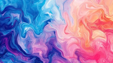 Poster - Abstract swirling colors in shades of purple, pink, and orange create a fluid artistic effect.