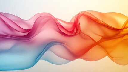 Poster - Translucent waves of abstract color create a fluid and dynamic visual rhythm.