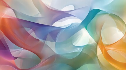 Poster - Abstract swirling shapes in soft colors create a fluid, dynamic visual experience.