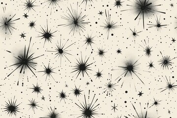 Poster - Stylish Black and White Starburst Pattern Design