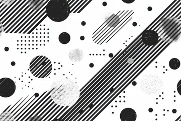 Poster - Minimal Black and White Abstract Pattern Design