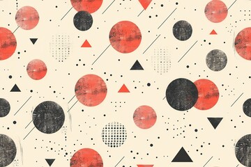 Poster - Minimal Seamless Pattern with Geometric Shapes