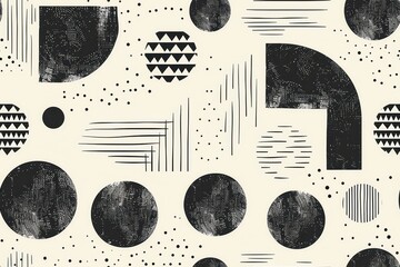 Poster - Minimalist Black and White Pattern Design