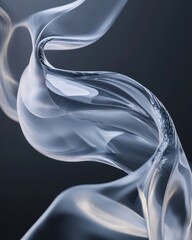 Poster - Transparent Fluid Ribbon in Dynamic Motion