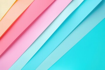 Poster - Close-up shot of colorful paper strips on a background, perfect for creative projects and designs
