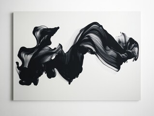 Poster - Abstract Black Ink Fluid Art Poster Design