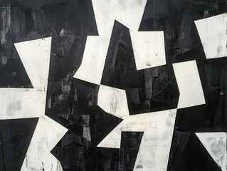 Poster - Bold Abstract Black and White Composition