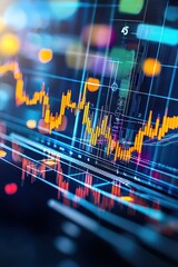 A financial chart showing rising ESG investments and sustainable business practices