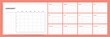 © Takoyaki Shop - Calendar template for 2025 year. Week starts on Sunday. Wall 2025 calendar in clean minimalist style and notes section. Corporate or business planner.