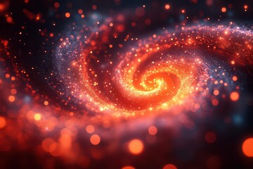 Wall Mural - the cosmic spiral of eternal fire: a mesmerizing dance of celestial energy where ancient stardust ig