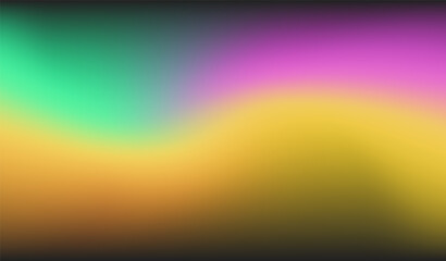Aufkleber - Abstract vector illustration featuring a swirling blend of bright colors— green, yellow, and magenta—radiating from the center against a dark background.