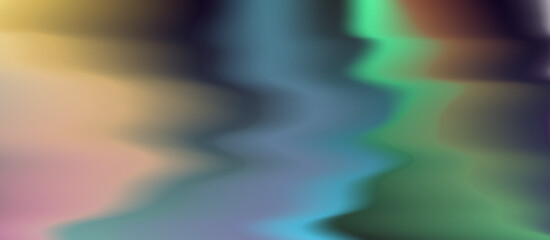 Poster - Abstract vector illustration with smooth, wavy gradients. The colors flow vertically in a blurred, organic pattern, transitioning from brown on the left to shades of green and blue.