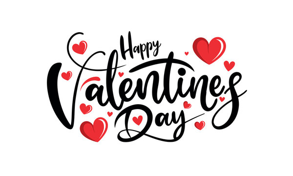 Happy Valentines Day Typography Vector Illustration art