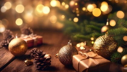 Wall Mural - merry chrismas and happy new year background